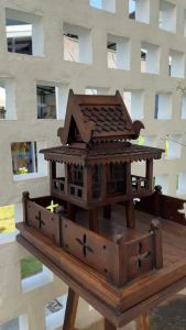 ศาลตายาย งานไม้สัก ทรงหลวงข้าว Spirit house