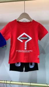 Pakaian anak-anak pakaian anak usia 0-4 tahun Desain Tanda Tanya Warna Solid Kaos Katun Berkualitas Tinggi Lengan Pendek Celana pendek modis dan tampan Anak Laki-laki Musim Panas Baru Penjualan Panas Pakaian Bayi