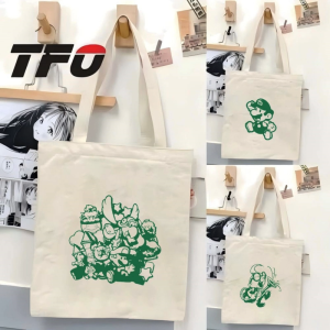 TFO Super Mario Bros. by Nintendo Character Canvas Tote Bag Versatile Ideal College School Tote Bag