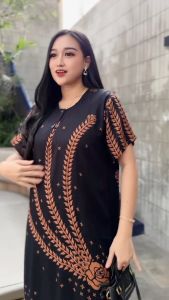 Daster Standar Jewelry Bahan Rayon Premium Busui Kancing Depan - Dress Wanita