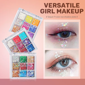 Ta💋.Pelat Eye Shadow Payet Sembilan Warna Pelat Eye Shadow Tahan Air Tahan Lama