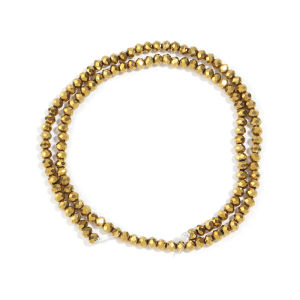 3/4/6/8/10mm Faceted Shape Crystal Beads Gold Color Austria Crystal Glass Beads Spacer Bead DIY Jewelry Making Necklace Bracelet