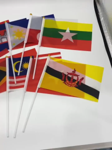 Event Cheering Hand Waving Flag 14x21cm Thick Polyester Flag 50/100/200 Countries