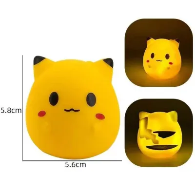 Pikachu Night Light Pokémon Glowing Children Toy Pokemon Cute Bedside Lamp Childrens Birthday Christmas Present