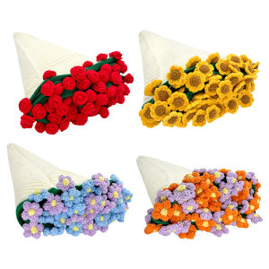 【New Arrival】 Flower Bouquet Crochet Blanket for Bedding Breathable Soft Knitted Comforter for Relaxing Sleep