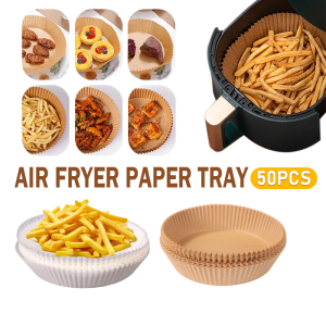 🚚SG Fast delivery📦50/100Pcs Air Fryer Paper Tray Air Fryer Disposable Paper Liner Oilproof Baking Paper Air Fryer Oilproof Parchment Paper Air Fryer Liners Air Fryer Tray Liner Kitchen Round Oil Paper Steamer Food Oven Paper Air Fryer Paper