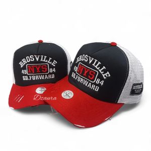 Topi Pria baseball modelTrucker Jaring  Damage Ripped Sobek  Kombinasi Jaring Mesh Bisa Cod