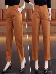 High Waist Straight Leg Suit Pants Womens Casual Harlan Pants Spring Autumn New Style Slimming Nine Point Smoke Tube Pants