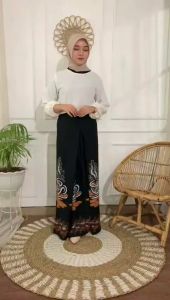 Sarung Batik Rayon Print Motif CANGKIR KOPI SERAGAM COKLAT