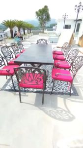 Bộ Bàn Ghế Ngoài Trời Nhôm Đúc Cao Cấp - Điều Chỉnh Kích Thước Phong Cách Vintage