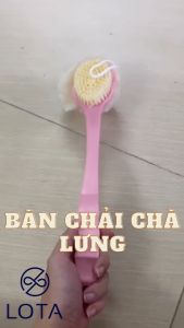 BÀN CHẢI CHÀ LƯNG KÈM BÔNG TẮM cây kì cọ vệ sinh cơ thể khi tắm cây chà chân làm sạch lưng bông tắm tạo bọt tuyết LOTA SHOP