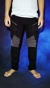 Celana Jeans Cargo Pria Bikers Celana Panjang Laki Laki Celana Jins Cargo Cowok Keren