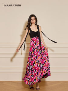 Elegant Youthful Print Maxi Dress