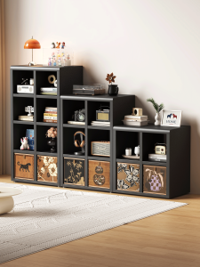 Steel Bookcase Free Combination Library Storage Cabinet Home Wall Mounted Floor Standing Rustproof Design Multi-layer Display Shelf