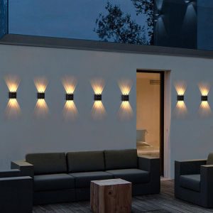 Solar LED Light Outdoor Waterproof Wall Lamp Dusk to Dawn Fence Lighting for Summer Garden Yard Porch Walkway Camping Home Dec