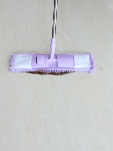High Quality Stainless Steel Chenille Flat Mop Wet & Dry Floor Mop with Blue Handle and Four Colorful Mop Heads (Blue Pink Green Orange) and Free Mop Pad