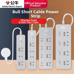 Bull | Bull Short Line USB Multi-Function Extension Board Dormitory Cable Board Line Drag Board with Cable 231 Home Use National Standard Socket