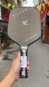 Vợt Pickleball Wika Titan đen 16mm mặt nhám Titanium công thủ toàn diện