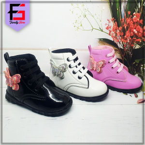 Sepatu Boots Anak Perempuan Variasi Kupu Kupu Cute / Sepatu Boots Tali Anak Balita Cewek Butterfly