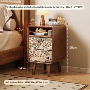 MR ART | Tủ Đầu Giường Phong Cách Cổ Điển Narrow 80cm