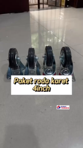 Xander Roda Trolley 3 inch / Roda Troli Karet/Nylon / Roda Gerobak/Etalase 1pcs