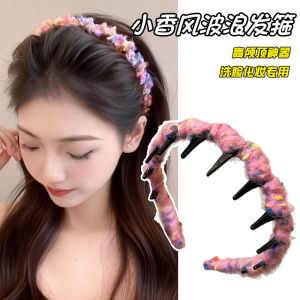 Korean Style Wave Hairband Women High Hairline Colorful Woolen Hair Band Face Wash Strap Anti Slip Hair Clip Autumn Winter Hair Accessories