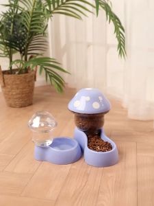 Cat Automatic Feeder Mushroom Shape Water Bottle Pet Bowl Feeding & Watering Supplies Dog Food Dispenser Mangkuk Kucing