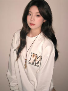 Áo Thun Nữ Cổ Tròn Tay Dài in Chữ Cotton Phong Cách Mỹ Hip Hop Áo Thun Nữ Chất Lượng Cao Thoáng Khí Mùa Hè 2025