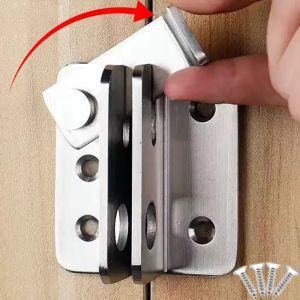 Flipped Stainless Steel Hook Latch Sliding Bolt Door Lock Buckle Left Right Flip Gate Latch Window Drawer Cabinet Lock Hardware