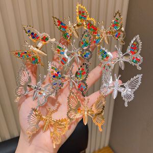 Butterfly Hair Clips Set of 4/6/10 Metal Texture Effortlessly Chic Sweet And Cool Look Ideal for Girls Daily Life