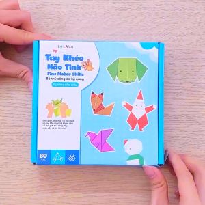 Bộ Luyện Kỹ Năng Gấp Giấy 80 Tờ Cho Bé - Tay Khéo Não Tinh - LaLaLa Baby