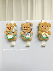 Strong Bearing Door Back Style Butter Bear DIY Hook No Punching Needed Bedroom Partition Hooks Resin Material Supports up to 3Kg