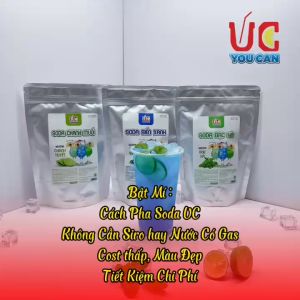 Soda Biển Xanh (1 gói 500gr) Soda UC Nước Uống Giải Khát Có Sẵn Gas Không Cần Siro và Nước Có Gas Đủ Vị Thơm Ngon Dễ Pha