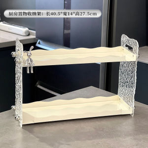 Luxurious Kitchen Storage Rack Multi-layer Wide Seasoning Holder Acrylic Material Screw Fixed Spice Organizer for Home Use