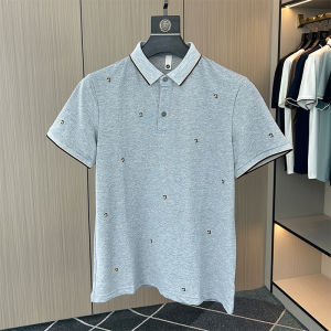 Summer Cotton Pique Polo Shirt Mens Short Sleeve T-Shirt Turn-down Collar Young Mens Half Sleeve Clothing with Collar Japanese Style Youth Fashion