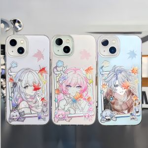 Aurora Ice Pattern Star Rail Phone Case White Elixir Flowing Firefly Distance Butterfly Mirror Flow Suitable for Apple 17 iPhone 16 Xiaomi 15 Redmi K90 Huawei P80 Vivo X300 iQOO 15 OnePlus Ace6