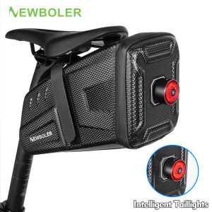 NEWBOLER 5L Bicycle Saddle Bag Waterproof MTB Road Bike Saddlebags Reflective Striped Bicycle Tool Holder Bag MTB Accessories