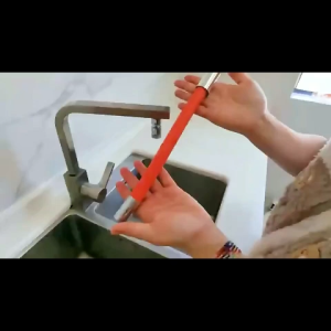 Adjustable Faucet Extension Tube 360° Rotating Bend Faucet Extender Silicone Material High Joint Filter Aerator With Converter