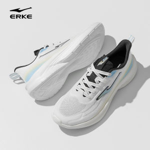 Erke Qingfeng Mens Running Shoes Soft Bottom Shock Absorption Slow Running Breathable Mesh Sport Shoes Universal Comfortable