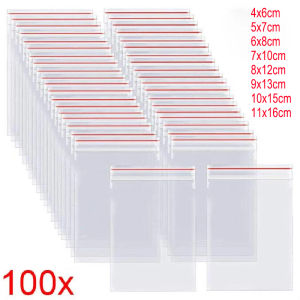 100pcs/lot Thicken Clear Sealing Bag Vacuum Food Fresh Bag Plastic Packing Bag Beads Storage Bag