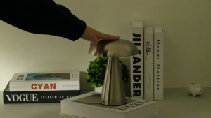 TaffLED Lampu Meja Hias Touch LED USB Rechargeable Tri Color 1800mAh - PR-12 - Golden