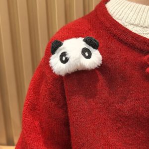 Adorable Panda Bear Brooch Pin Womens Christmas Gift Plush Cartoon Doll Pin Sweater Scarf Bag Packaging Decorations Fashionable Ethnic Style