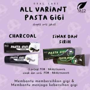 PASTA GIGI CHARCOAL SR12 | PASTA GIGI SIWAK DAN SIRIH SR12 | PASTA GIGI HERBAL | ODOL SIWAK