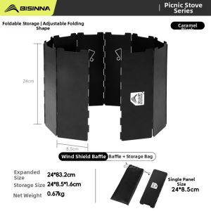 BSWOLF | Windproof Camp Stove Windshield