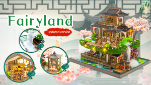Emerie Yara DIY Miniature Dollhouse Kit - Fairyland 2.0 - w/ LED Lights Music Box Dust Cover - Hobby | Craft | Gifts