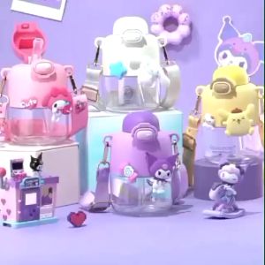 Botol Minum Sedotan Anak Tritan Karakter Melody Cinnamoroll Kuromi 2309