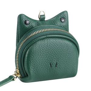 Royal Bagger Cute Genuine Leather Keychain Coin Purse for Women Retro Mini Card Holder Stylish & Compact Storage Bag 3164