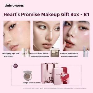 LITTLE ONDINE | Makeup Gift Set With Lipstick Foundation Blush Compact Eyeshadow