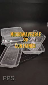 Microwavable plastic Rectangle 50 pcs per pack (clear Disposable Plastic Container)