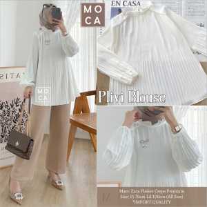 BLOUSE PLIVI LD 100 BY MOCA atasan muslimah POLOS